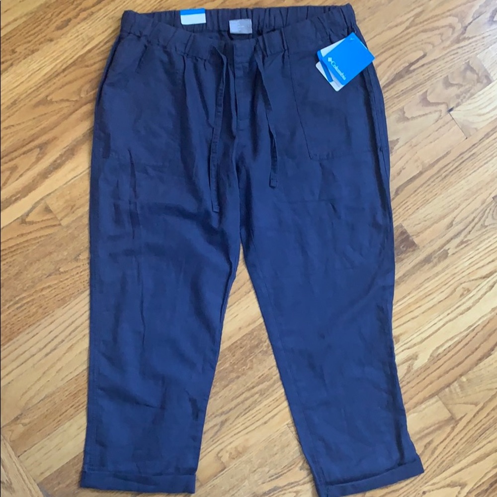 Columbia Linen Cropped Pants